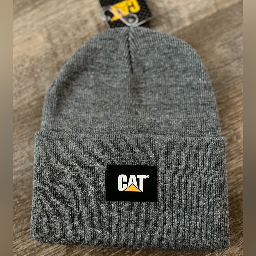 Caterpillar CAT Label Cuff Beanie- Grey